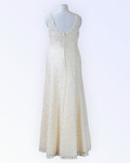 Off-white lace wedding dress