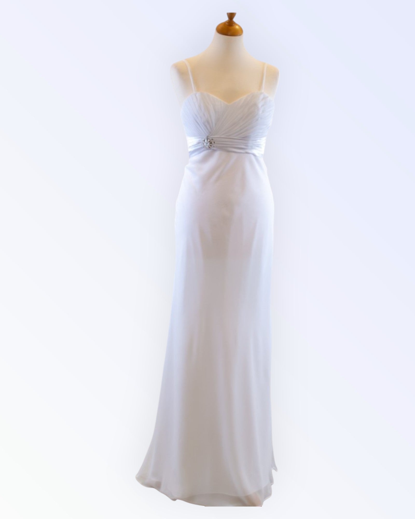 Alexia white chiffon dress
