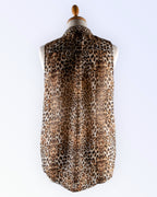 Amisu animal print chiffon top