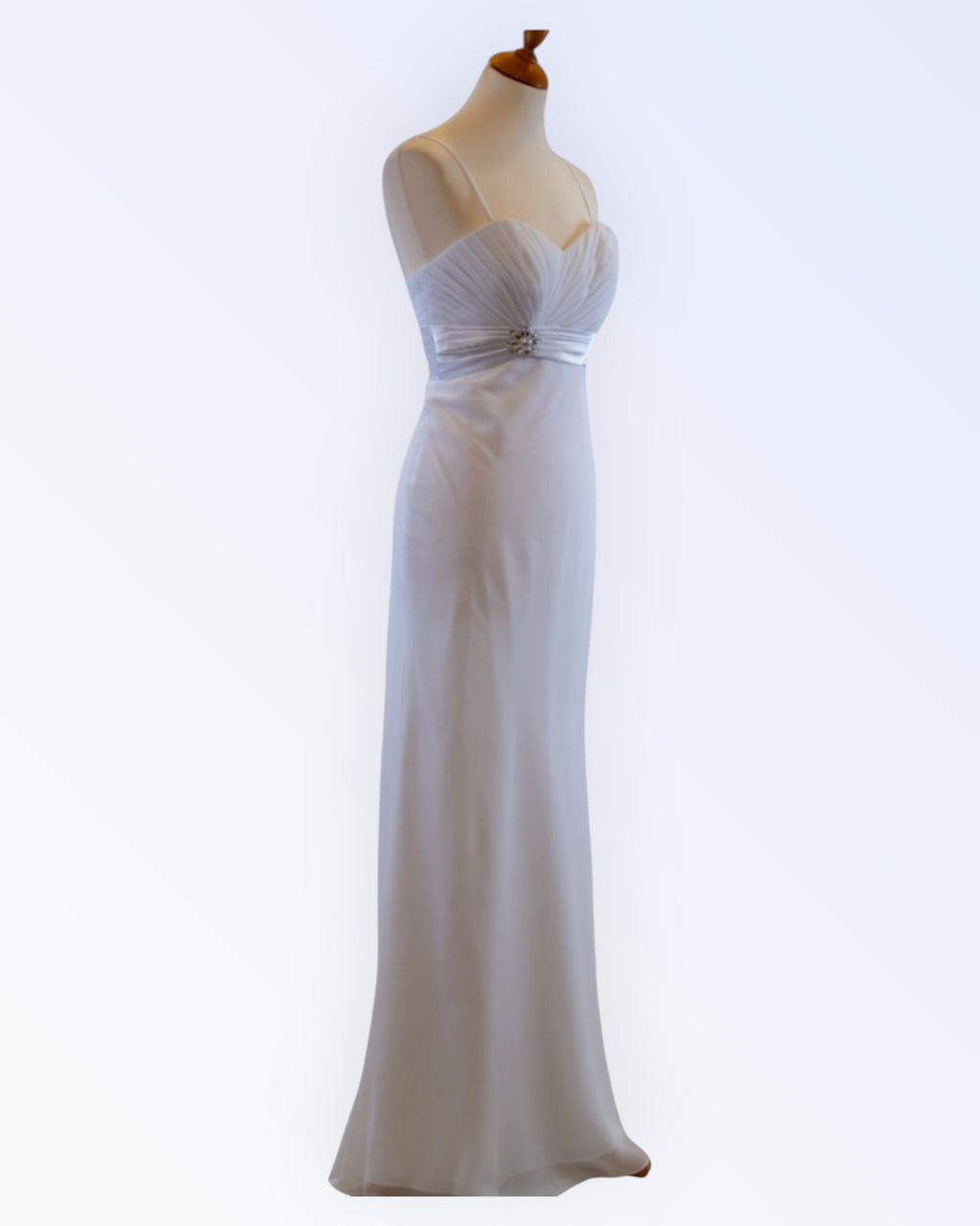 Alexia white chiffon dress