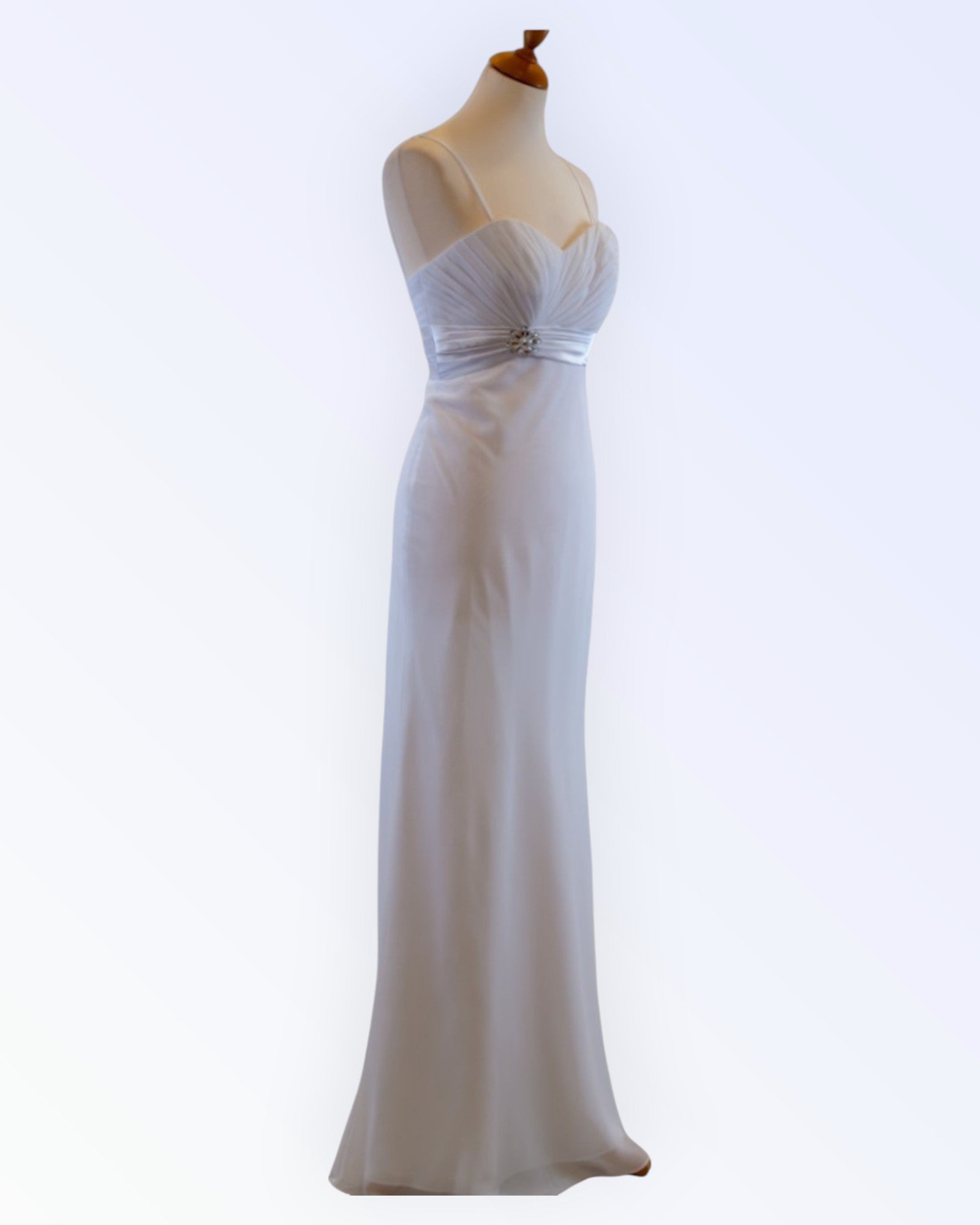 Alexia white chiffon dress