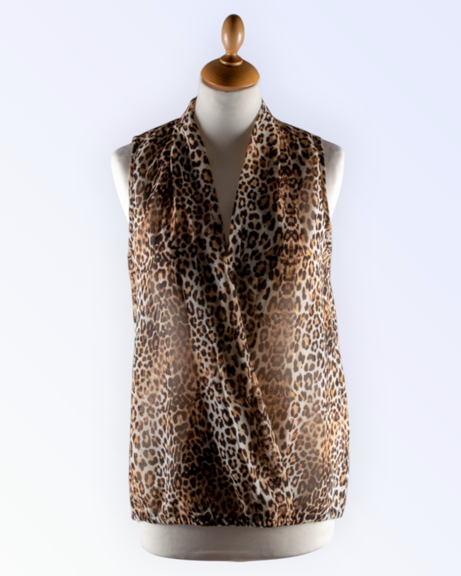 Amisu animal print chiffon top