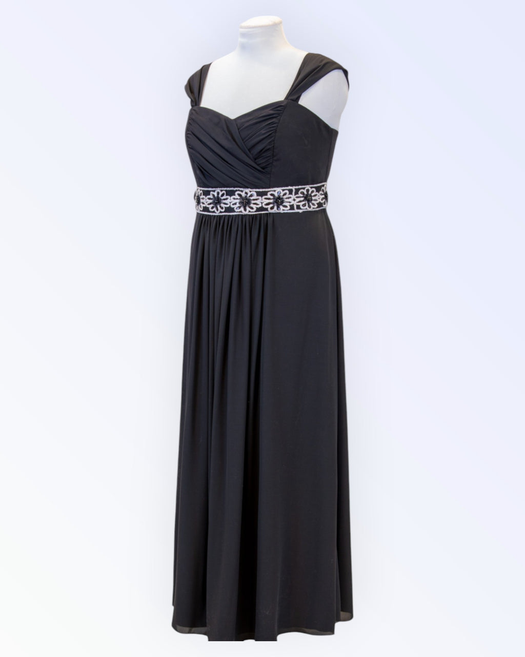 Mustast šifoonist pikk pidulik kleit