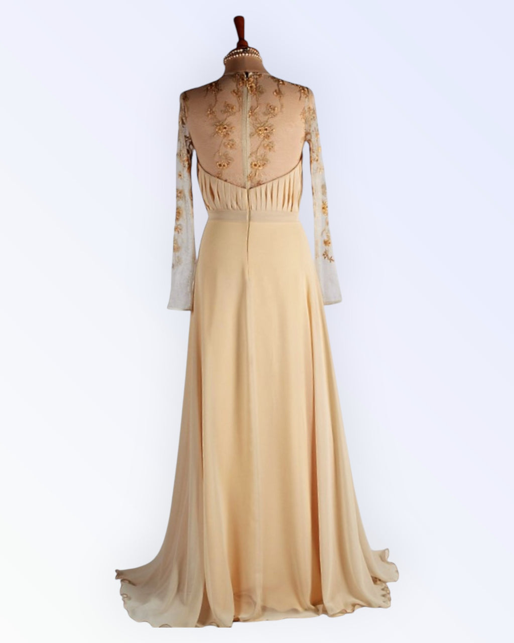 Beige formal evening dress