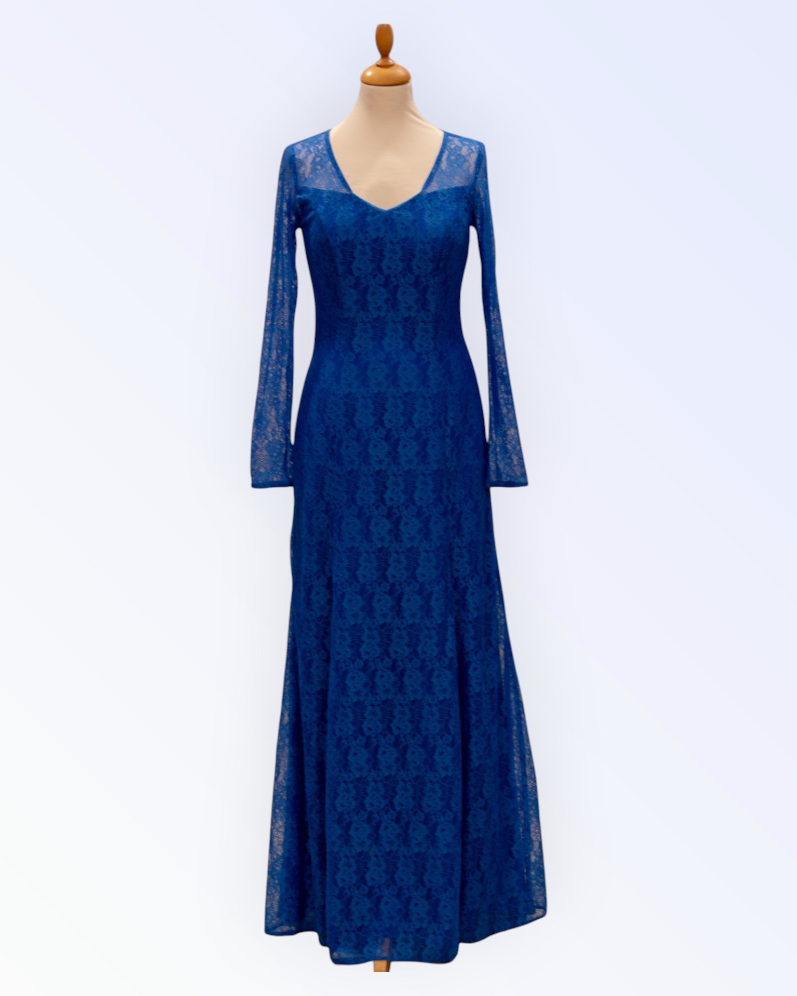 Blue long evening dress