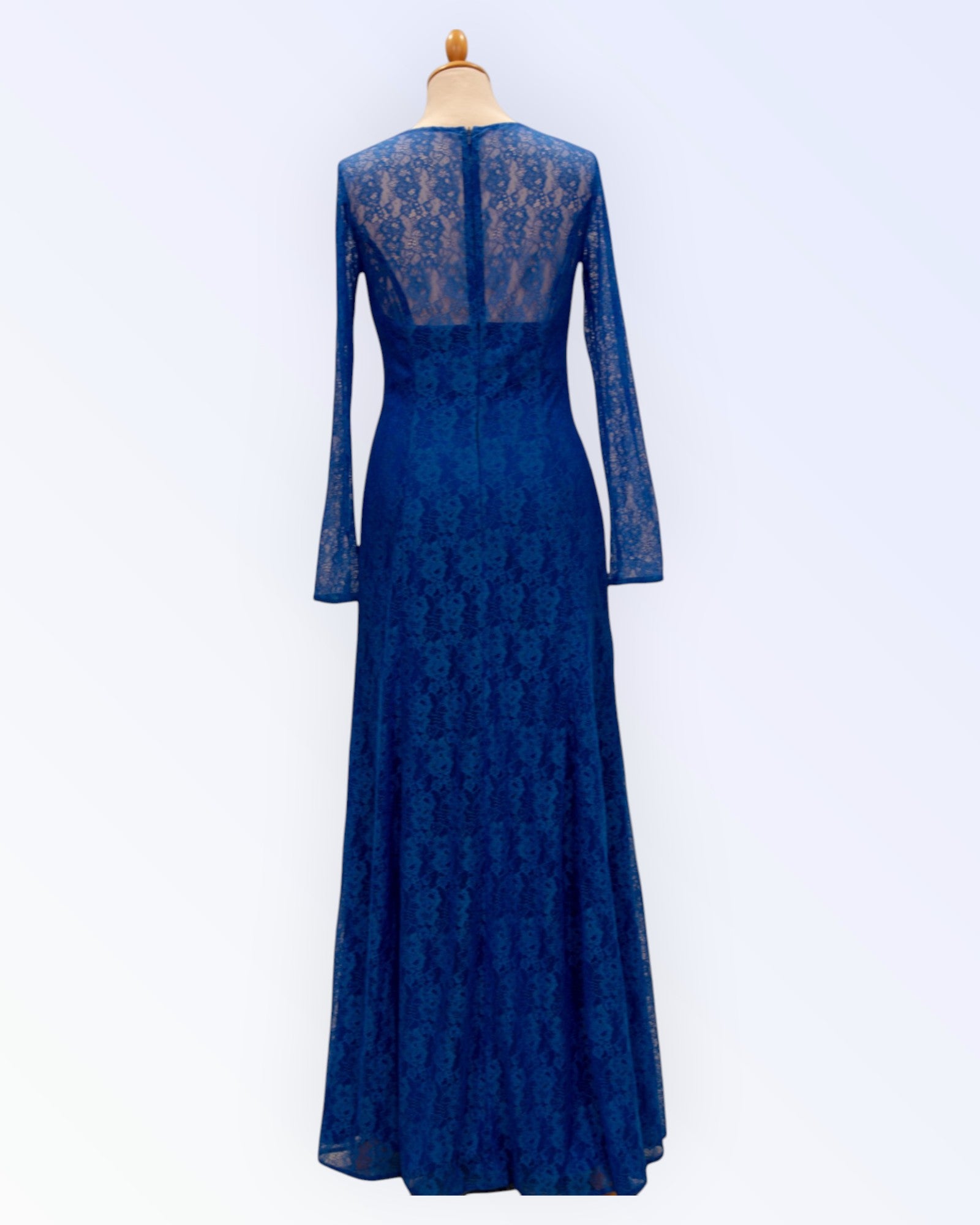 Blue long evening dress