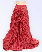 Long formal taffeta skirt with a train