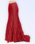 Long formal taffeta skirt with a train