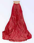 Long formal taffeta skirt with a train