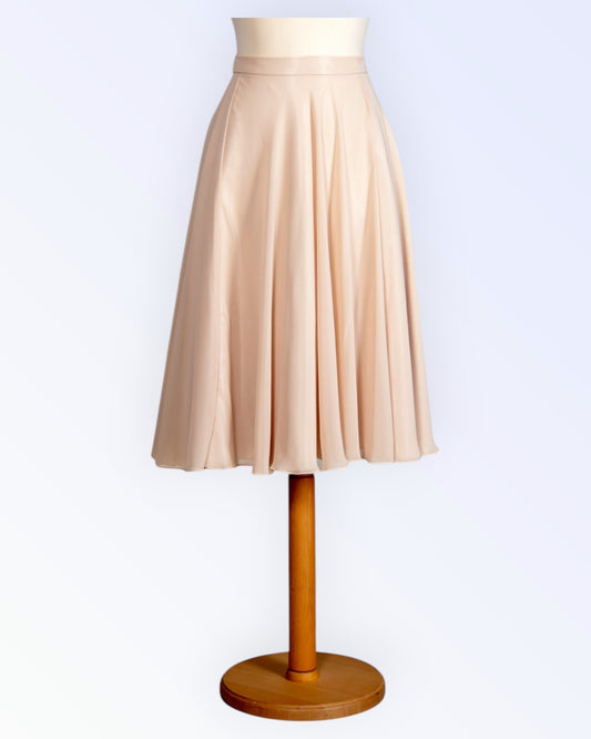 Lyhyt beige sifonkihame