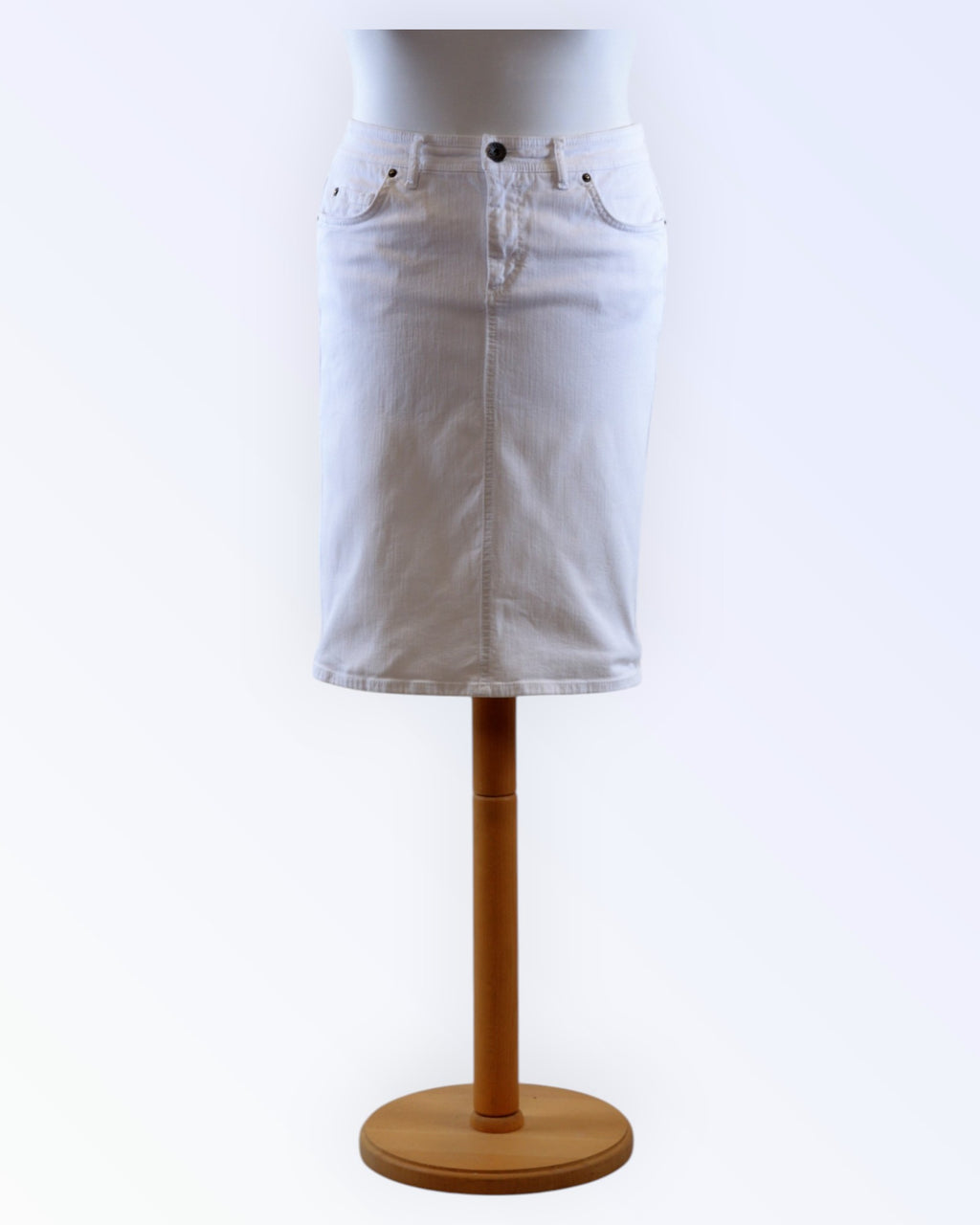 Zagora white denim skirt