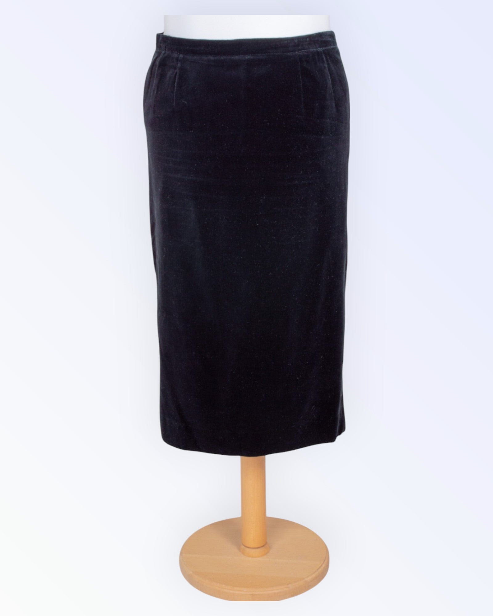 Dark blue velvet skirt