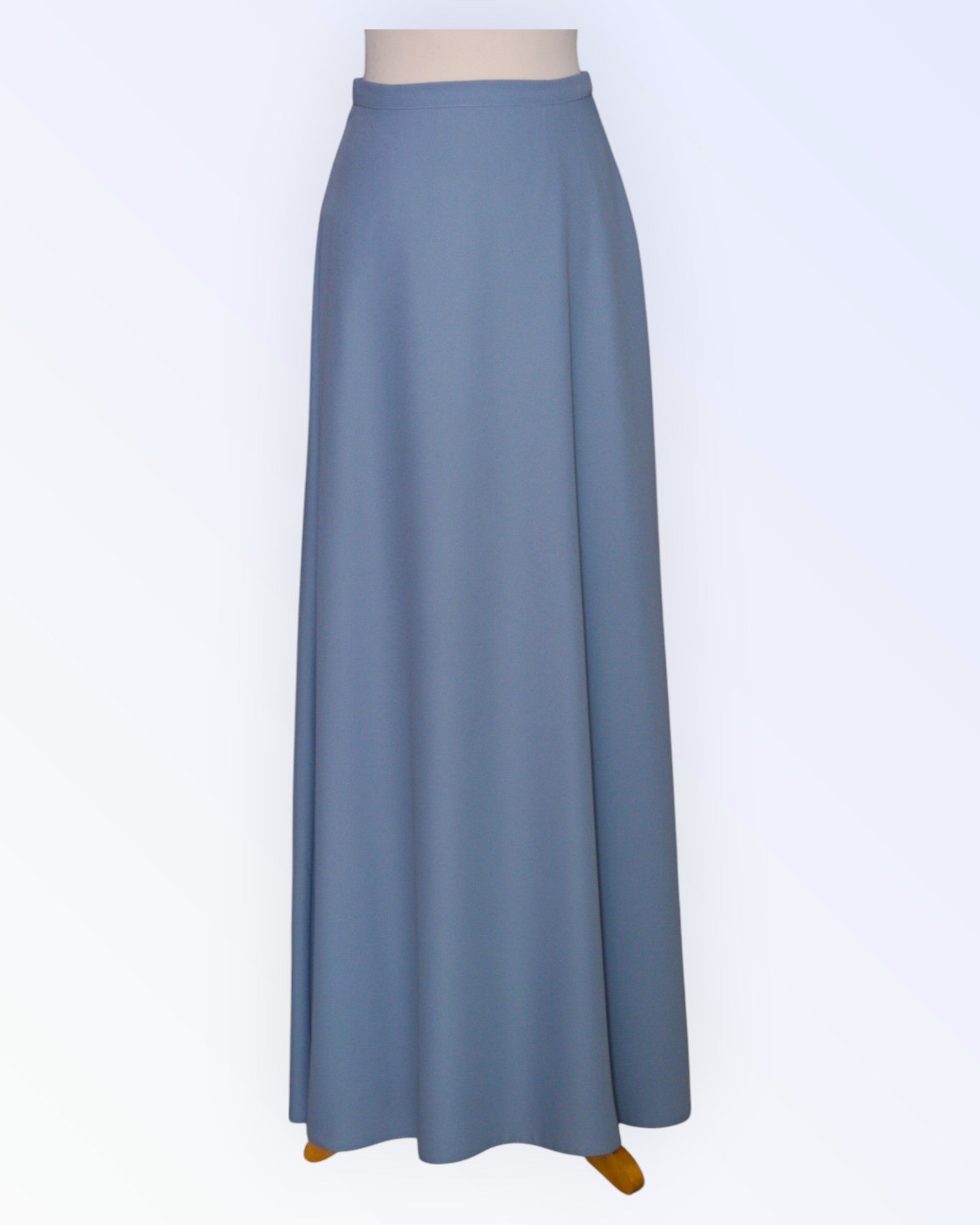 Long festive light gray skirt