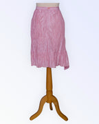 Pink taffeta pleated skirt