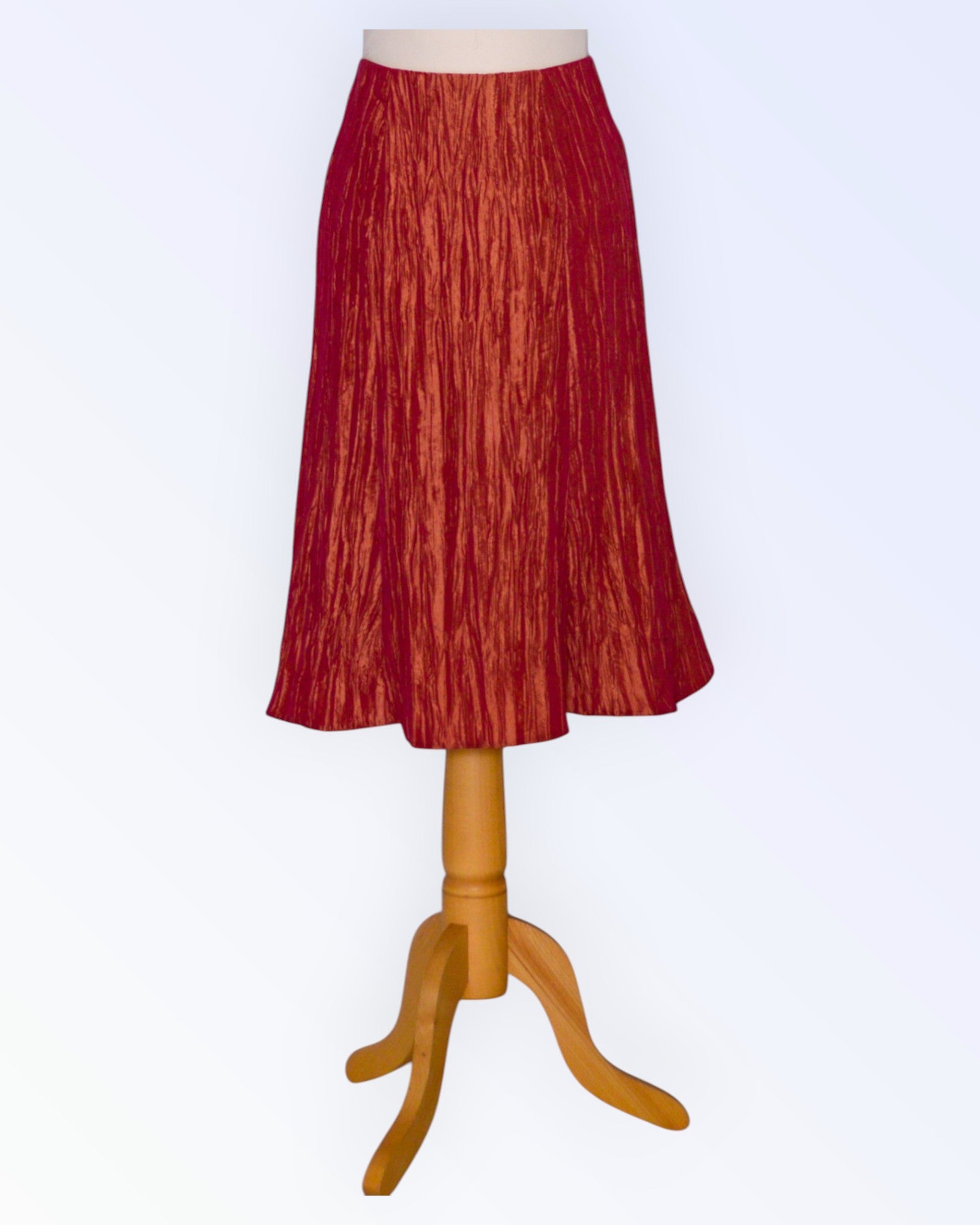 Rusty brown taffeta skirt