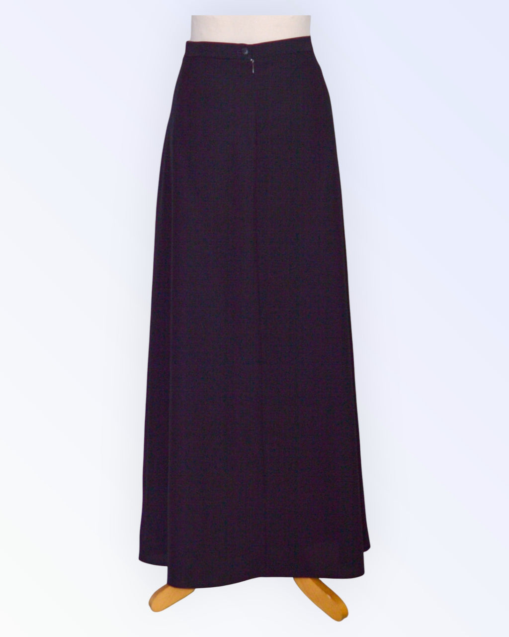 Long festive black chiffon skirt