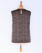 Stockh lm black and white knit top