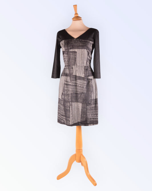 Marimekko mustavalkoinen puuvillamekko