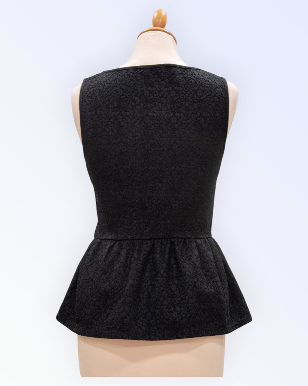 Vila black peplum top