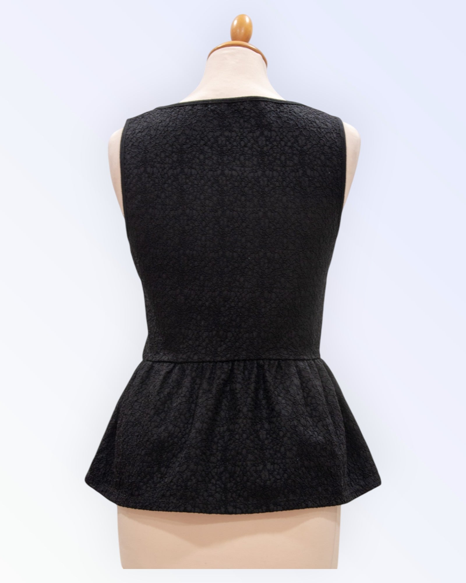 Vila black peplum top