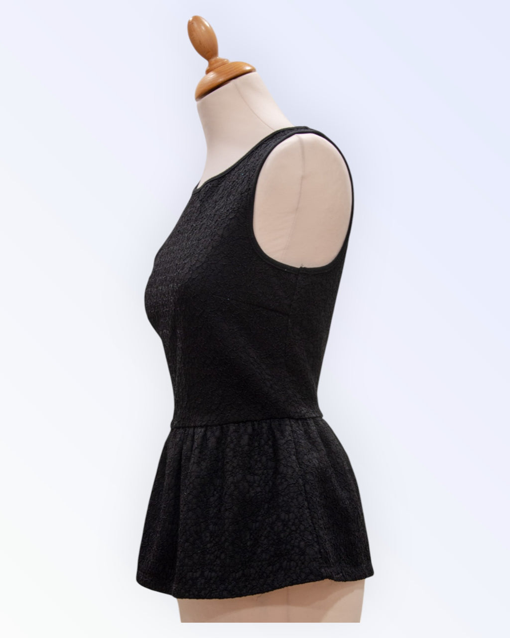 Vila black peplum top