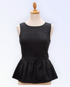 Vila black peplum top