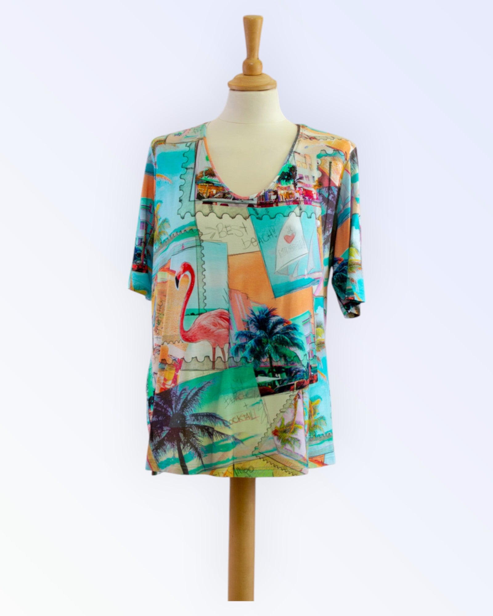 KJBrand monivärinen neuletoppi