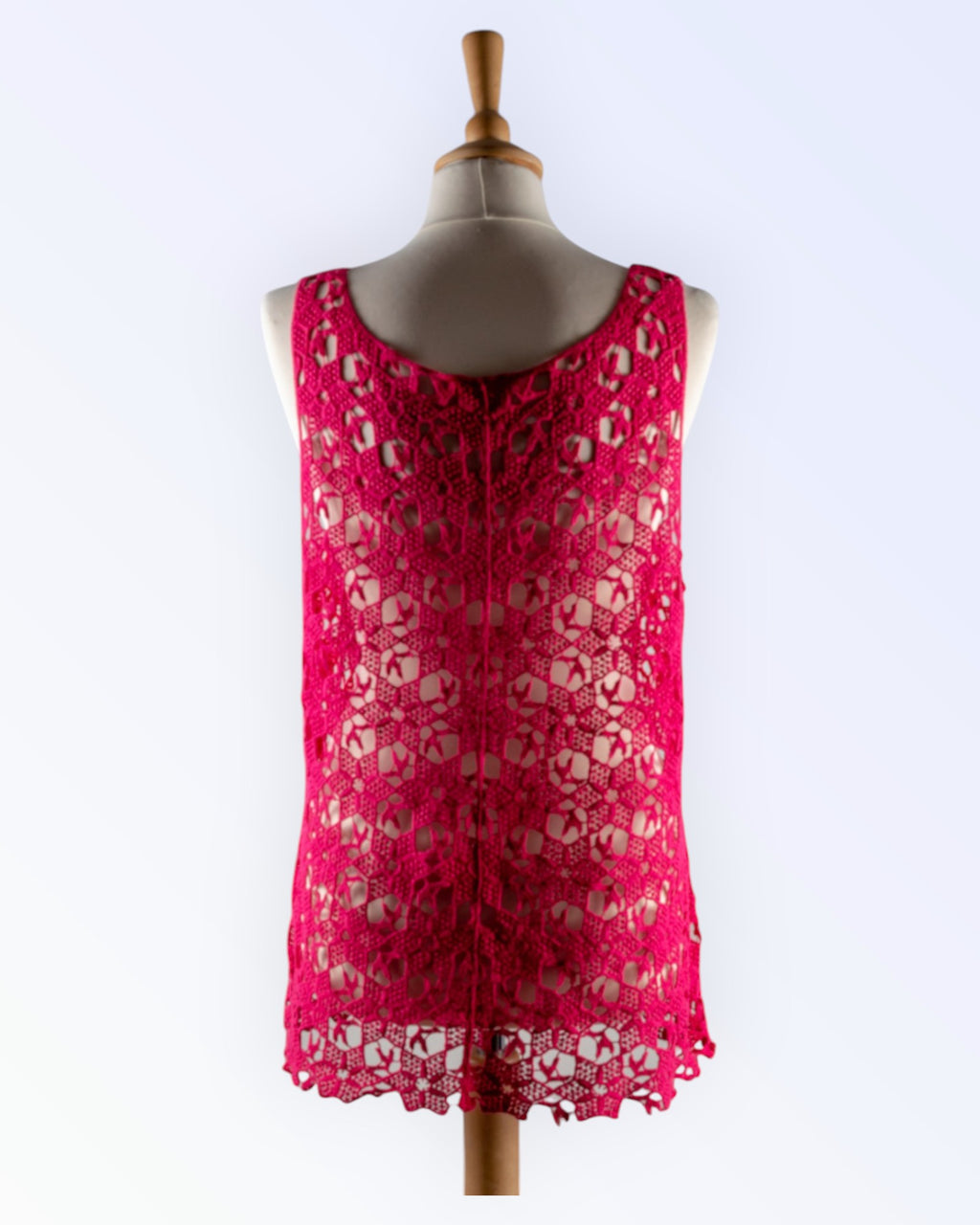 Raspberry red lace top