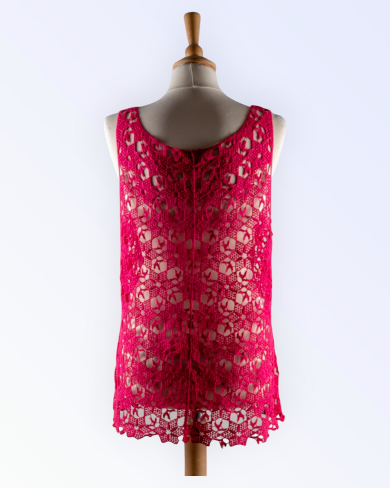 Raspberry red lace top