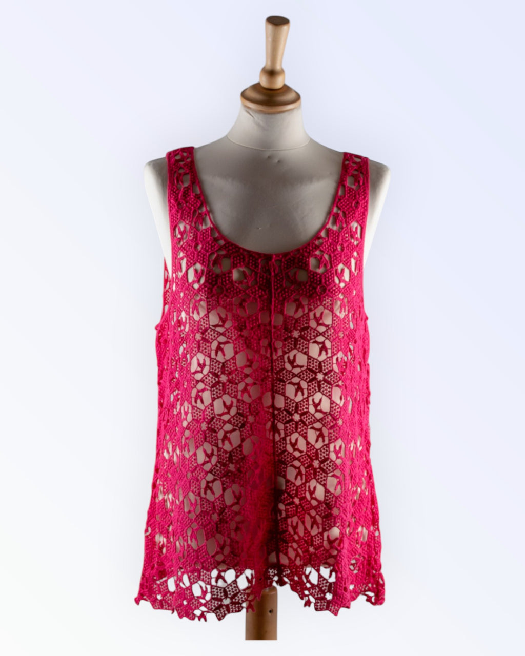 Raspberry red lace top