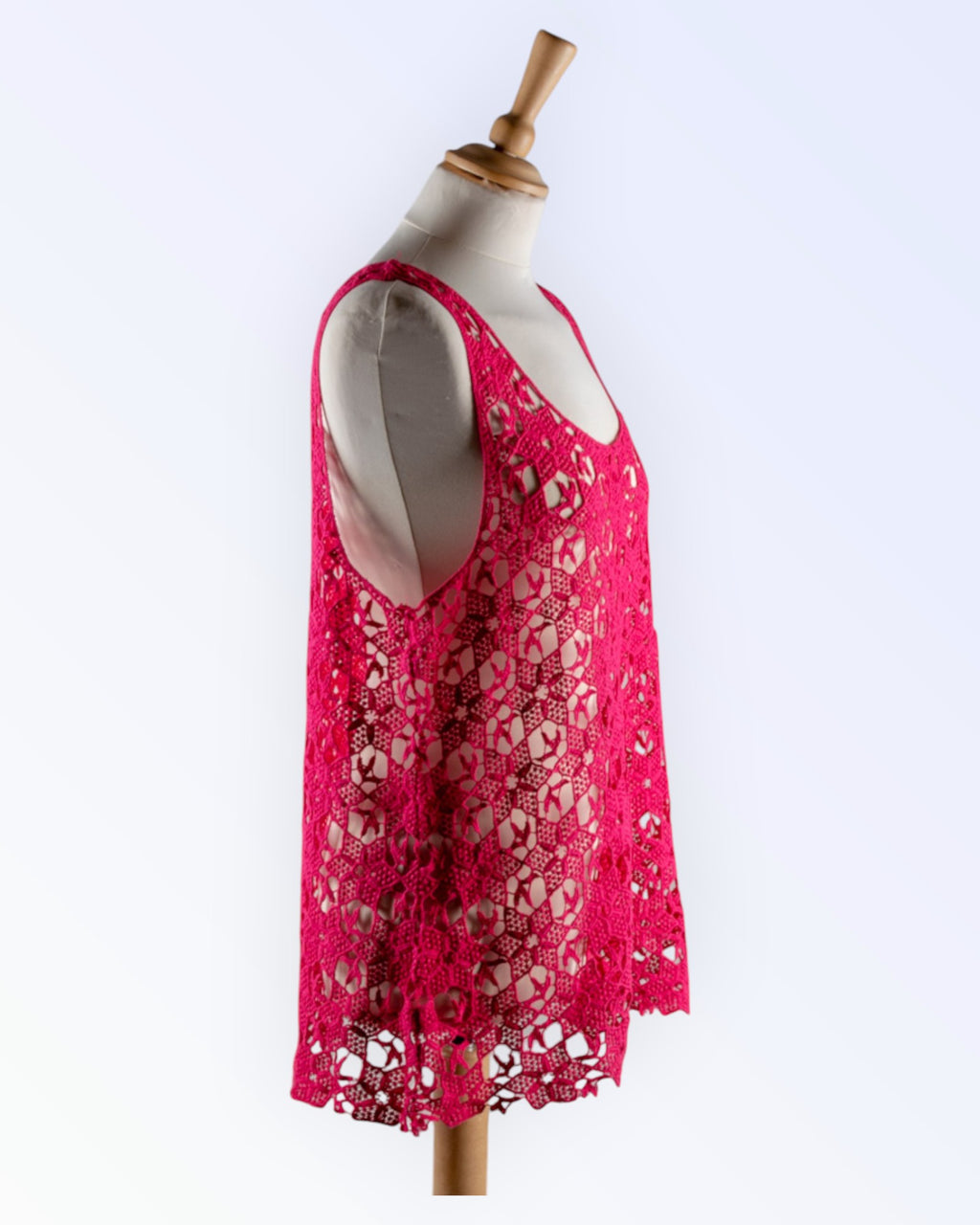 Raspberry red lace top