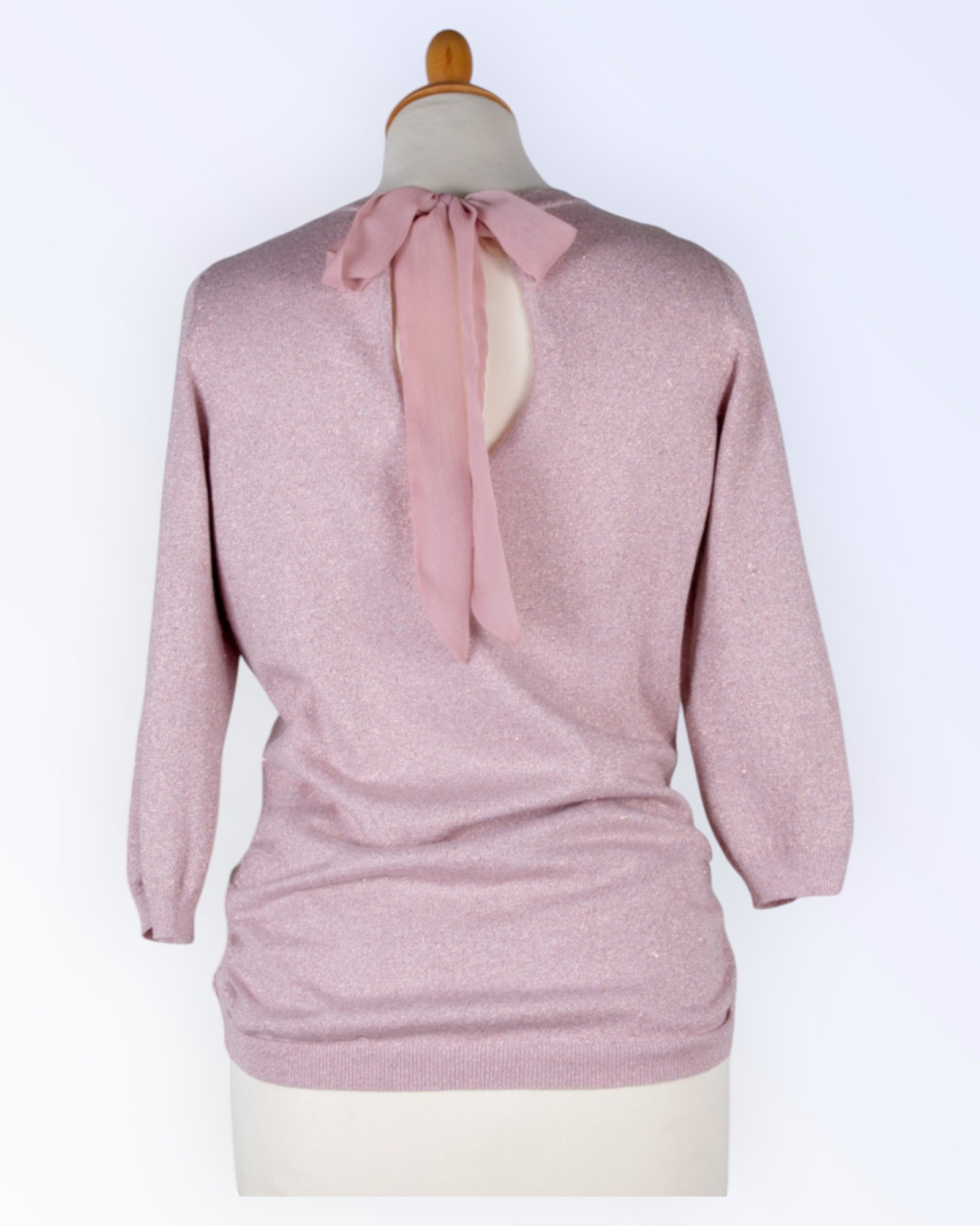 Reitmans dusty pink glitter top