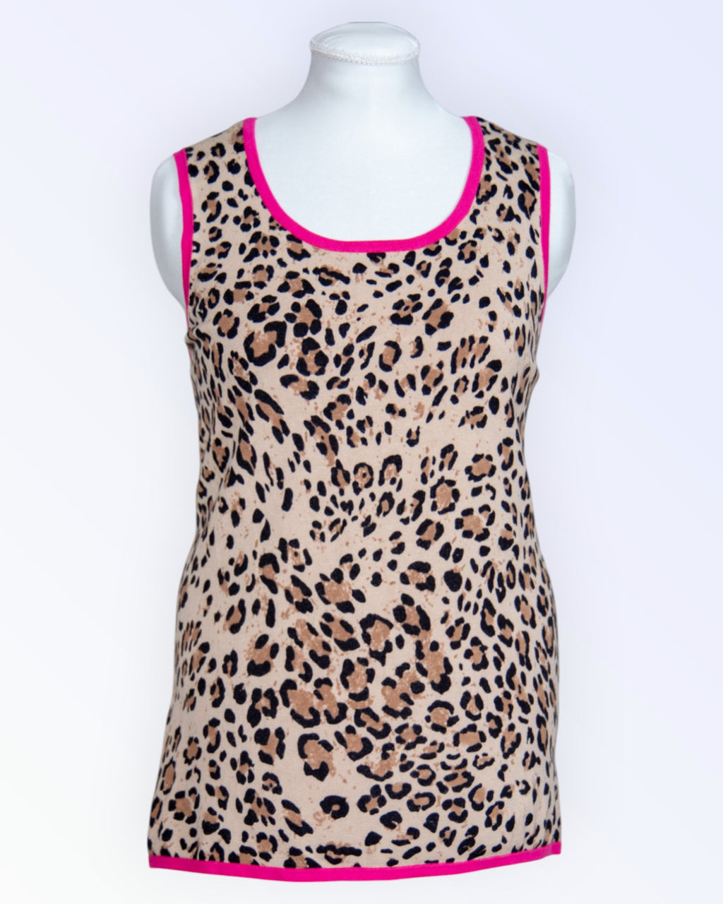 Sarah Kern animal print knit top