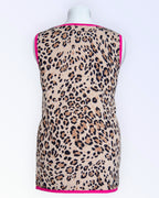 Sarah Kern animal print knit top