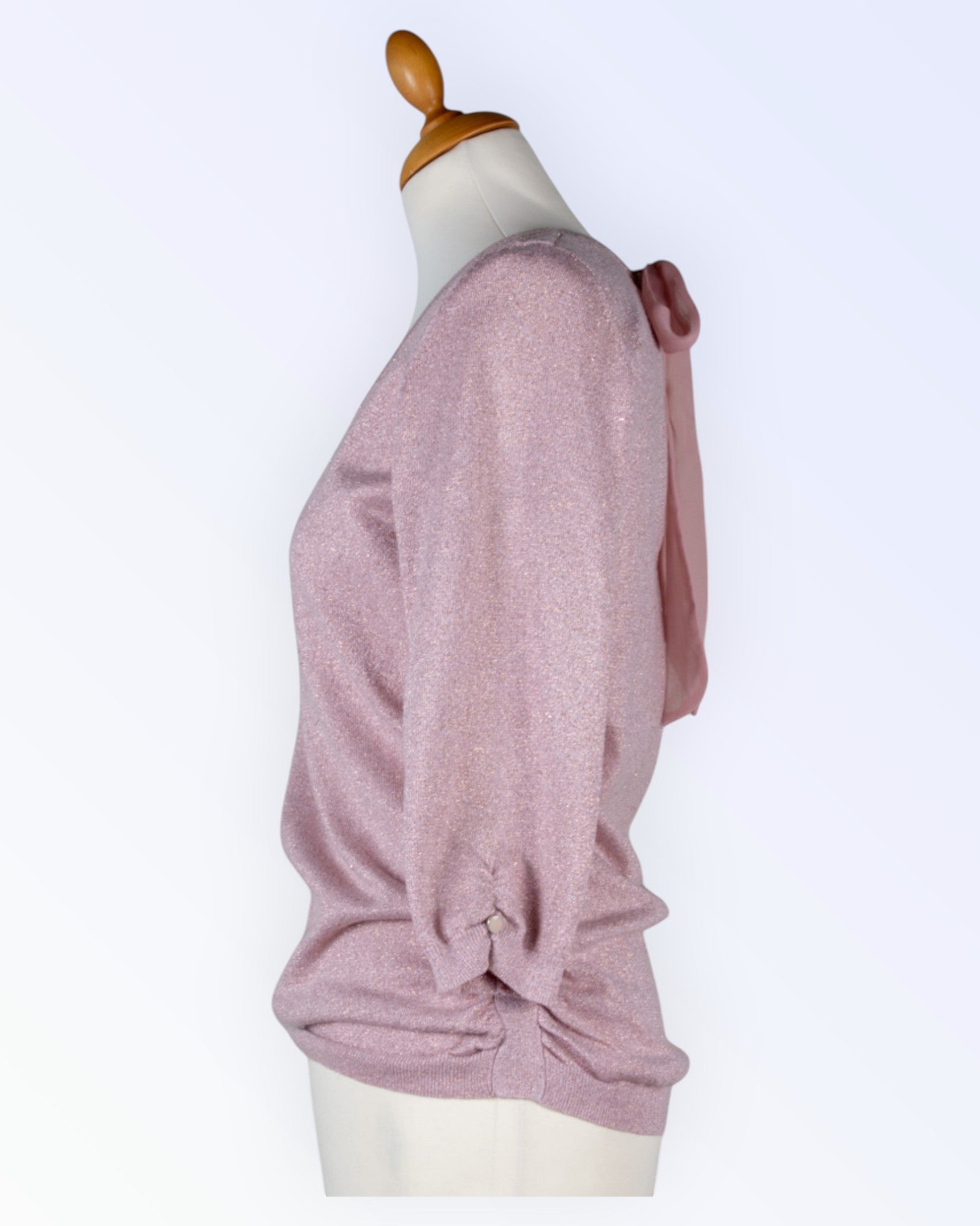 Reitmans dusty pink glitter top