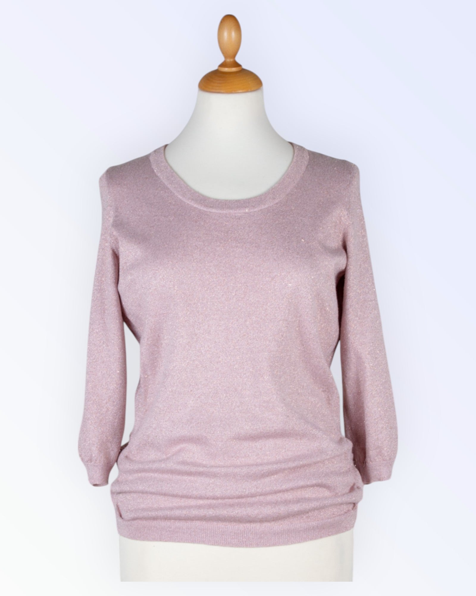 Reitmans dusty pink glitter top