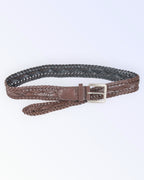 Brown braided belt