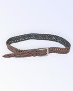 Brown braided belt