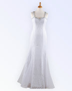 White lace wedding dress