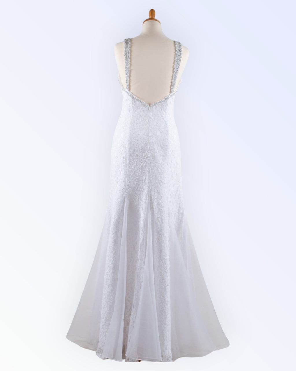 White lace wedding dress