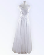 White tulle wedding dress
