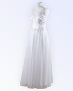 White tulle wedding dress