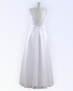 White tulle wedding dress