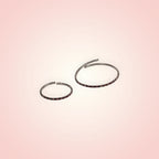 Kaulakoru ja rannekoru violeteilla kivillä