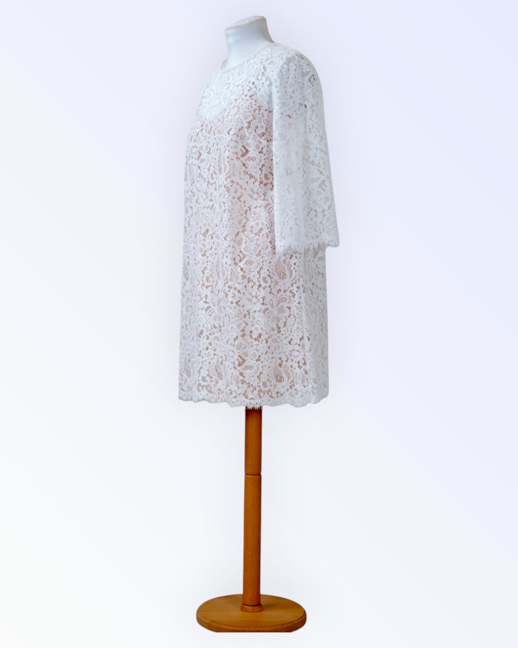 Off-white lace dress