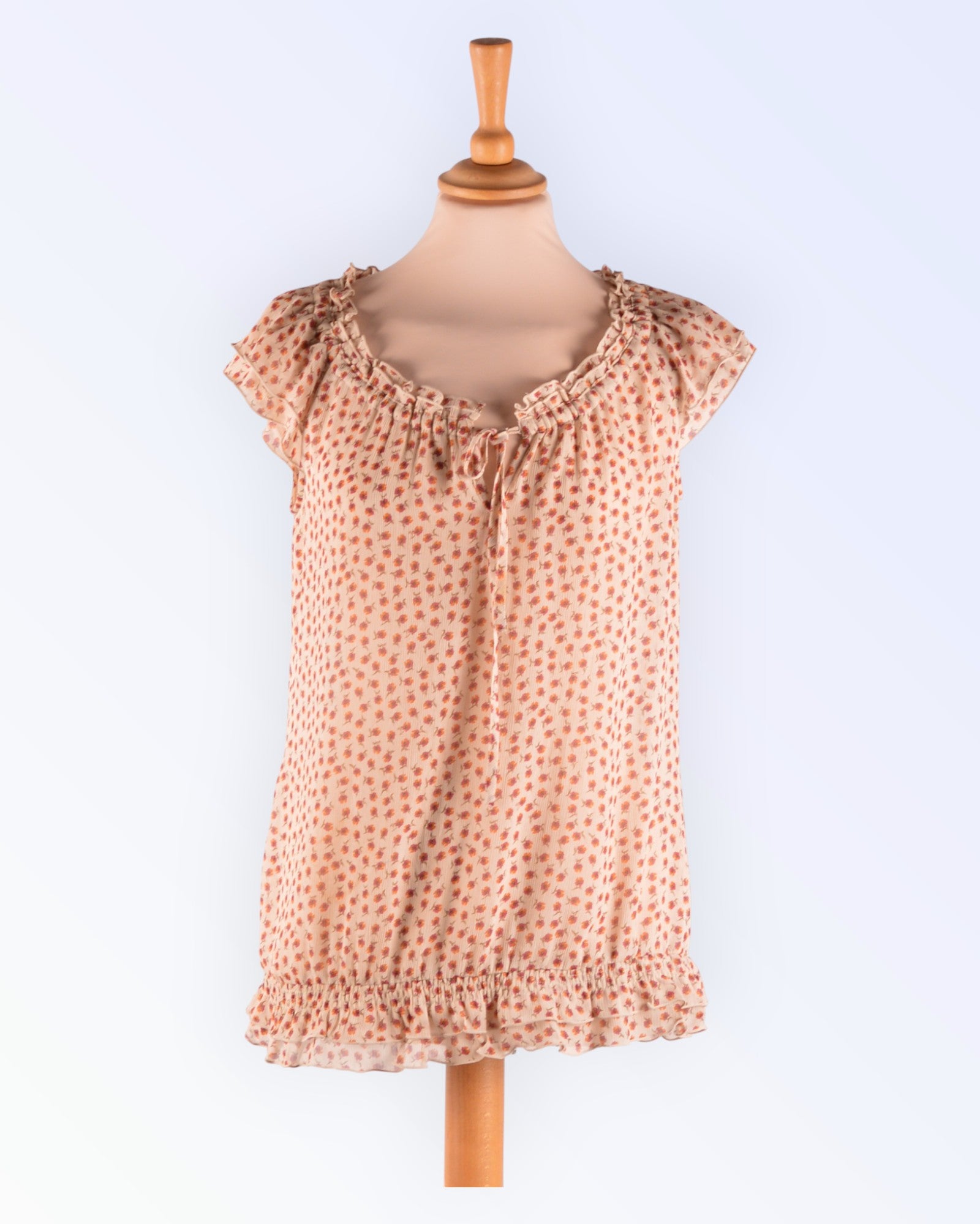 Esprit floral print loose-fitting summer blouse