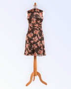 Ann Taylor Loft brown and white chiffon dress