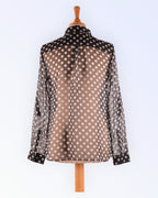 Esprit black and white chiffon blouse