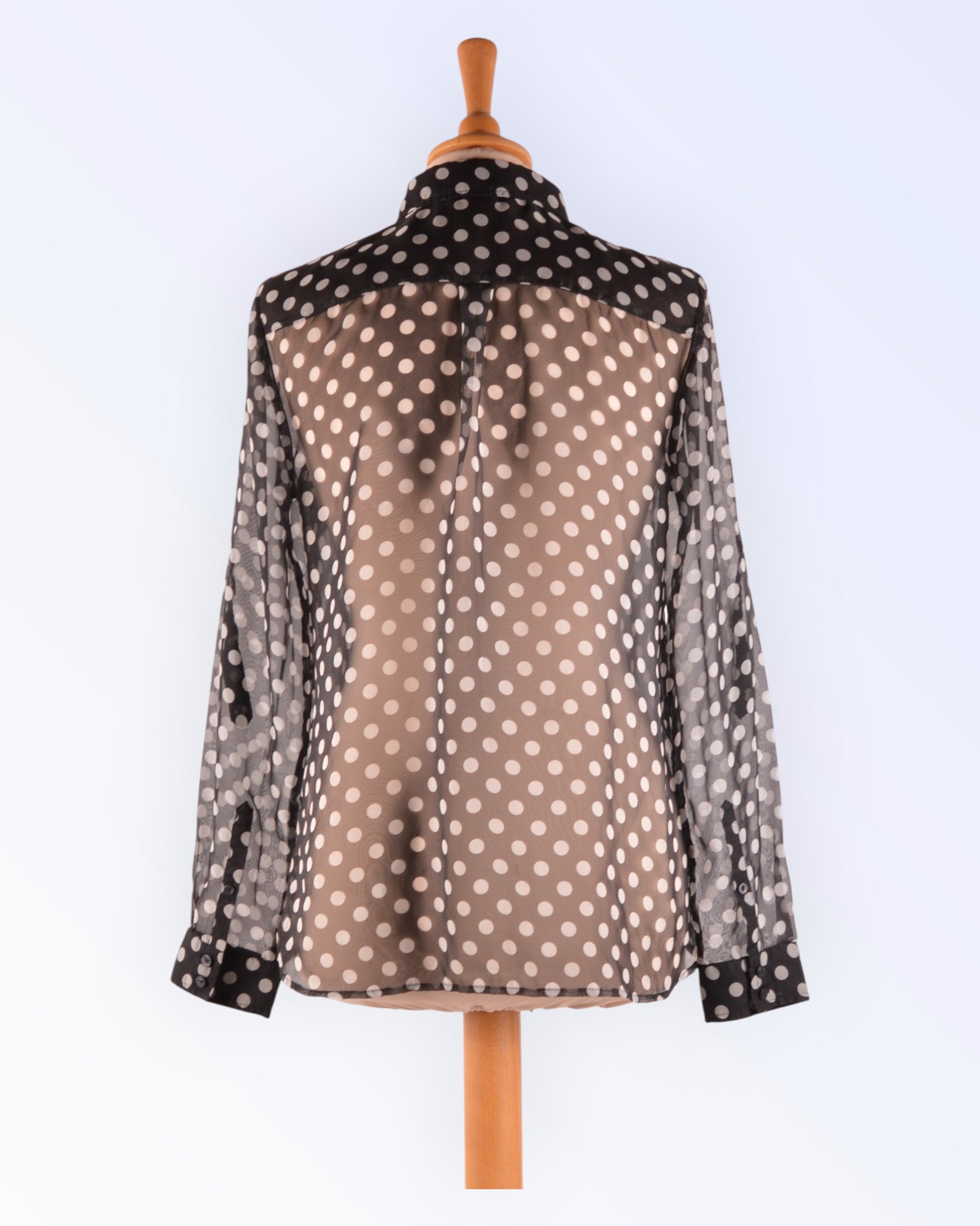Esprit black and white chiffon blouse