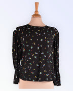 &other stories black blouse with flowers